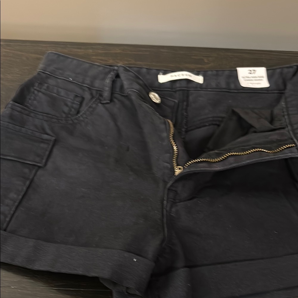 PacSun Black  Denim Shorts -ultra high rise denim
